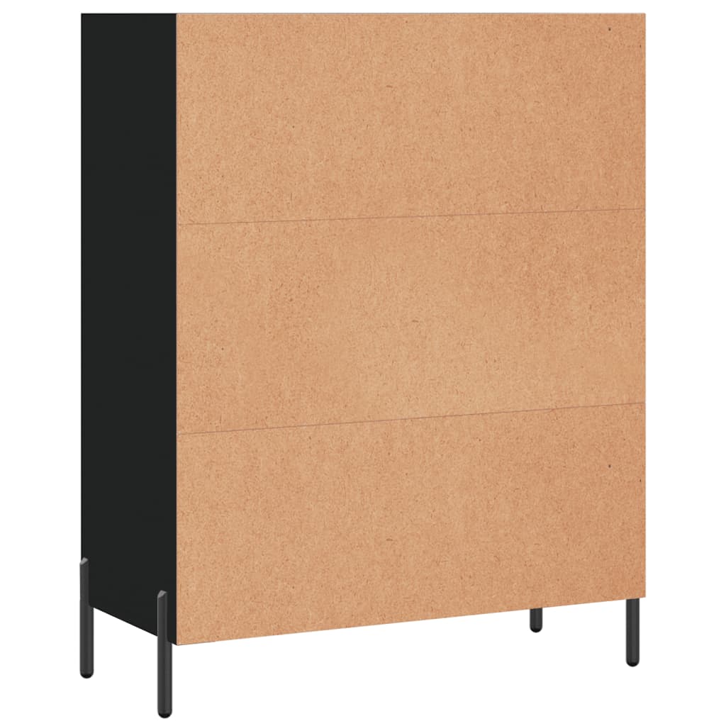 Shelf Cabinet Black 69.5x32.5x90 cm Engineered Wood