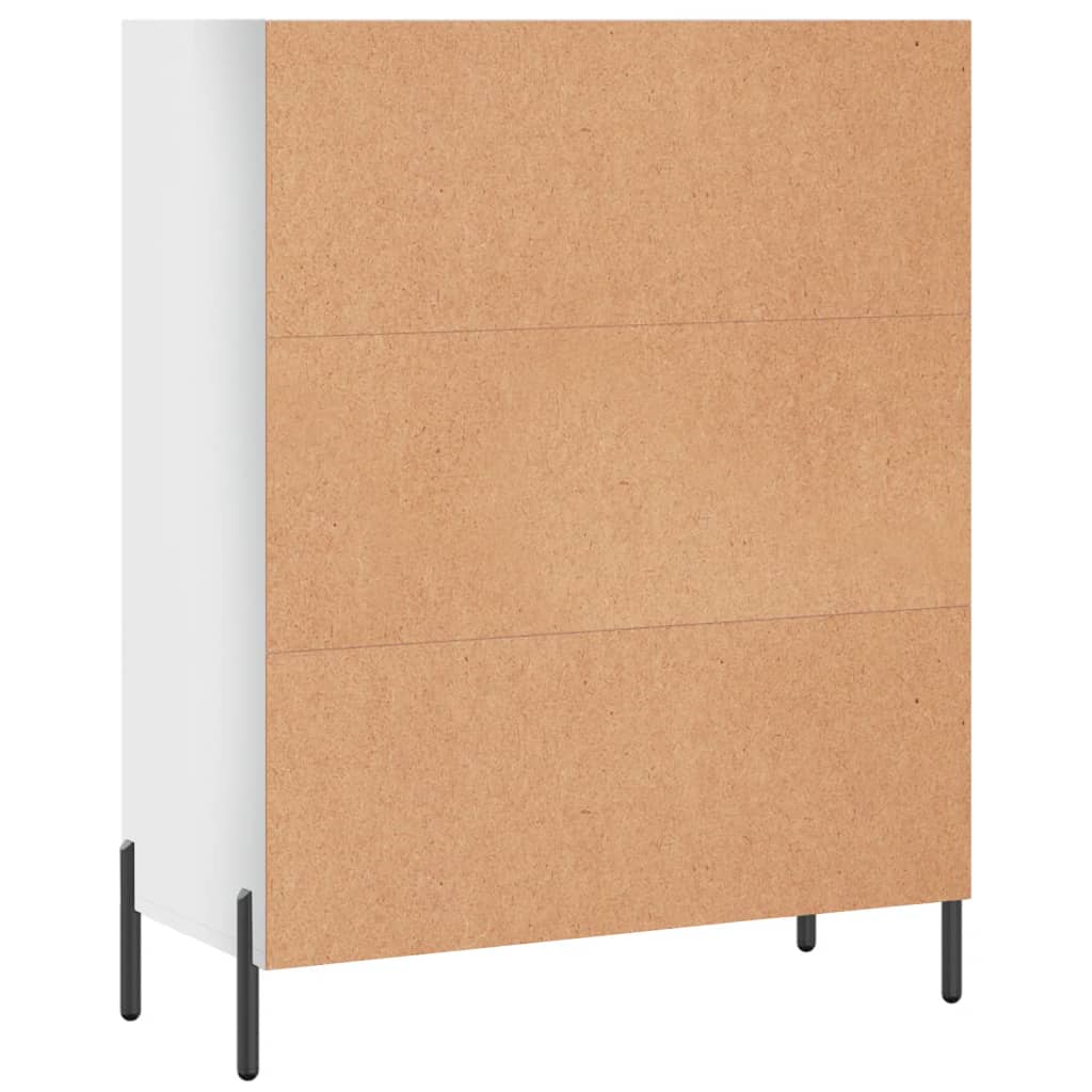 Shelf Cabinet High Gloss White 69.5x32.5x90 cm Engineered Wood