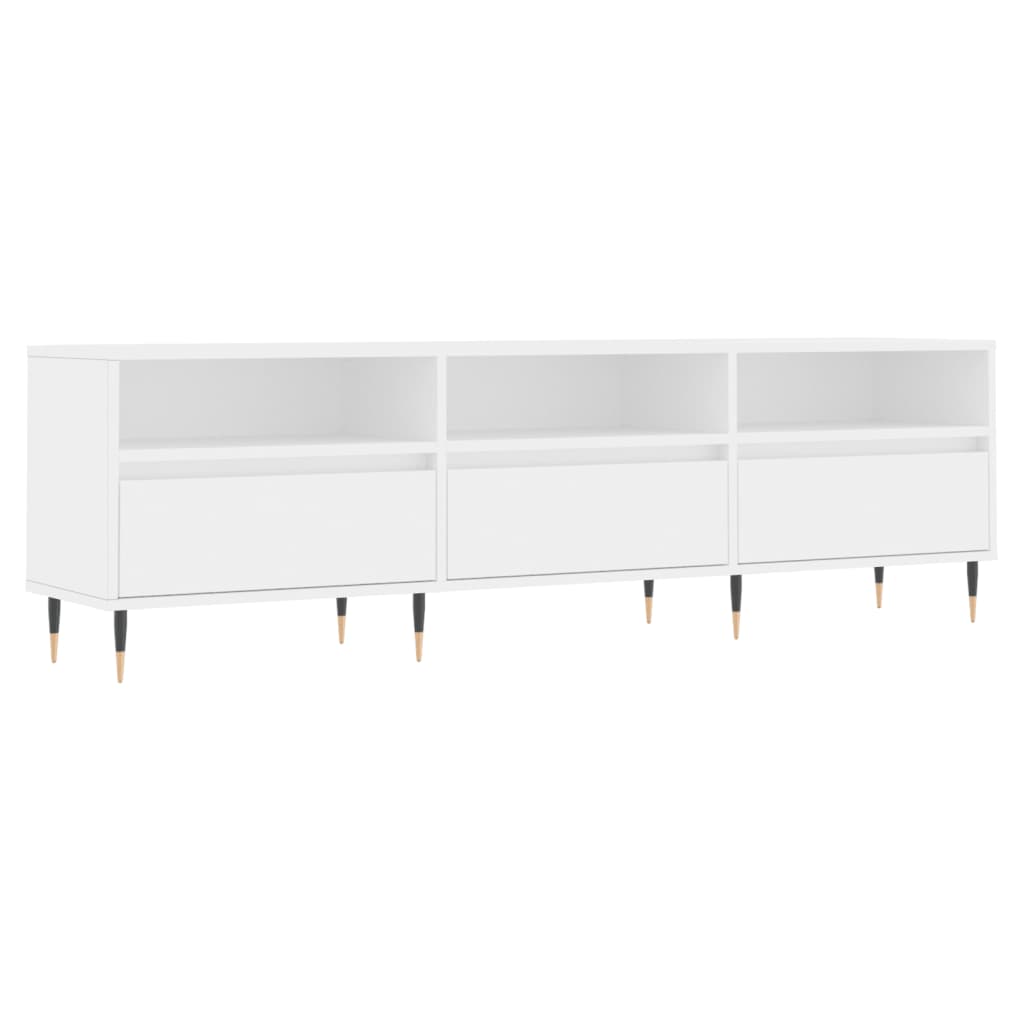 TV Cabinet White 150x30x44.5 cm Engineered Wood