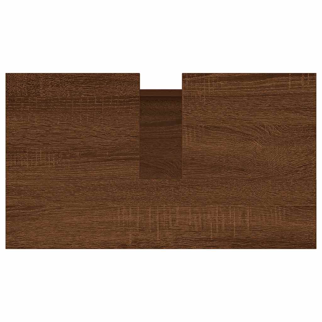 Bathroom Cabinet Brown Oak 58x33x60 cm Engineered Wood