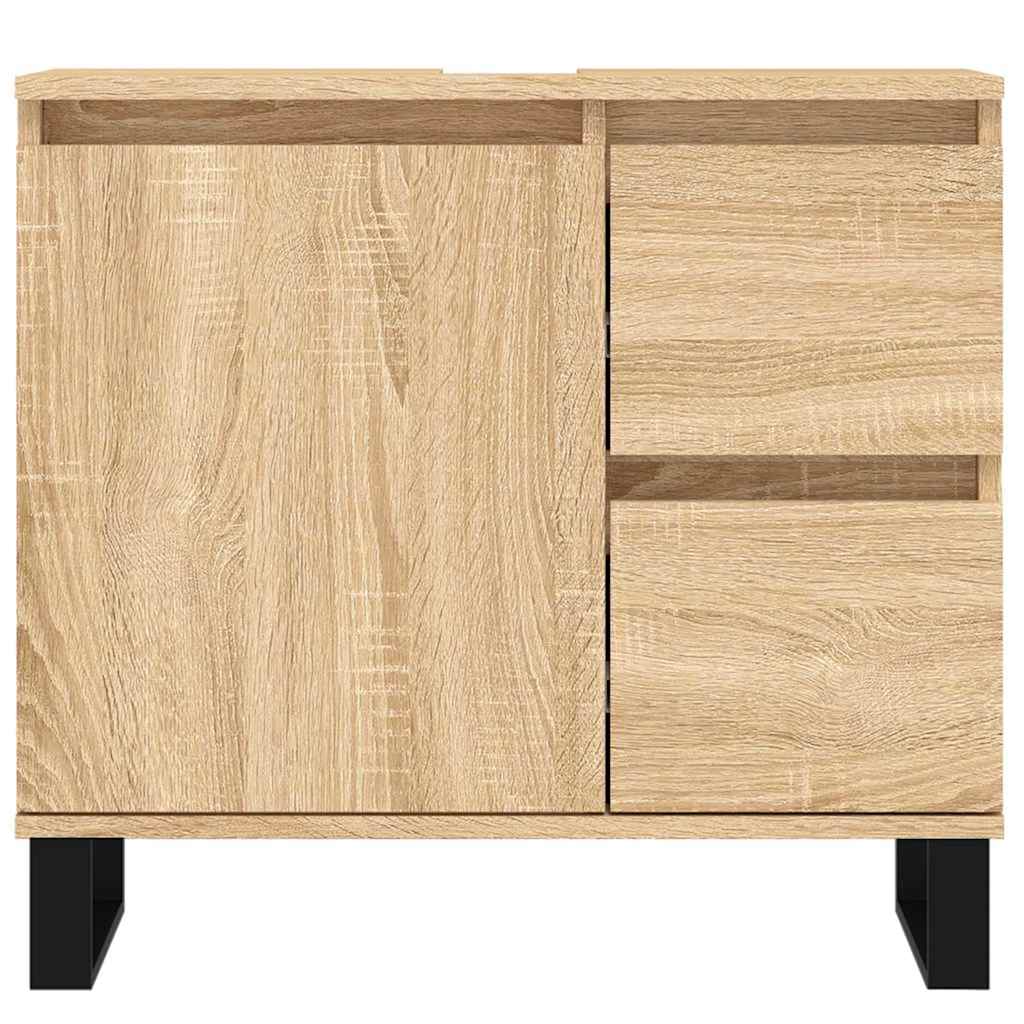 Bathroom Cabinet Grey Sonoma 65x33x60 cm Engineered Wood