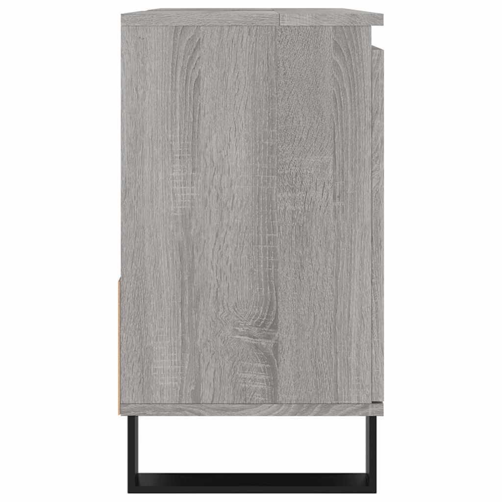 Bathroom Cabinet Grey Sonoma 65x33x60 cm Engineered Wood