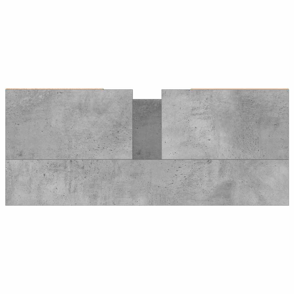 Bathroom Cabinet Concrete Grey 80x33x60 cm Engineered Wood
