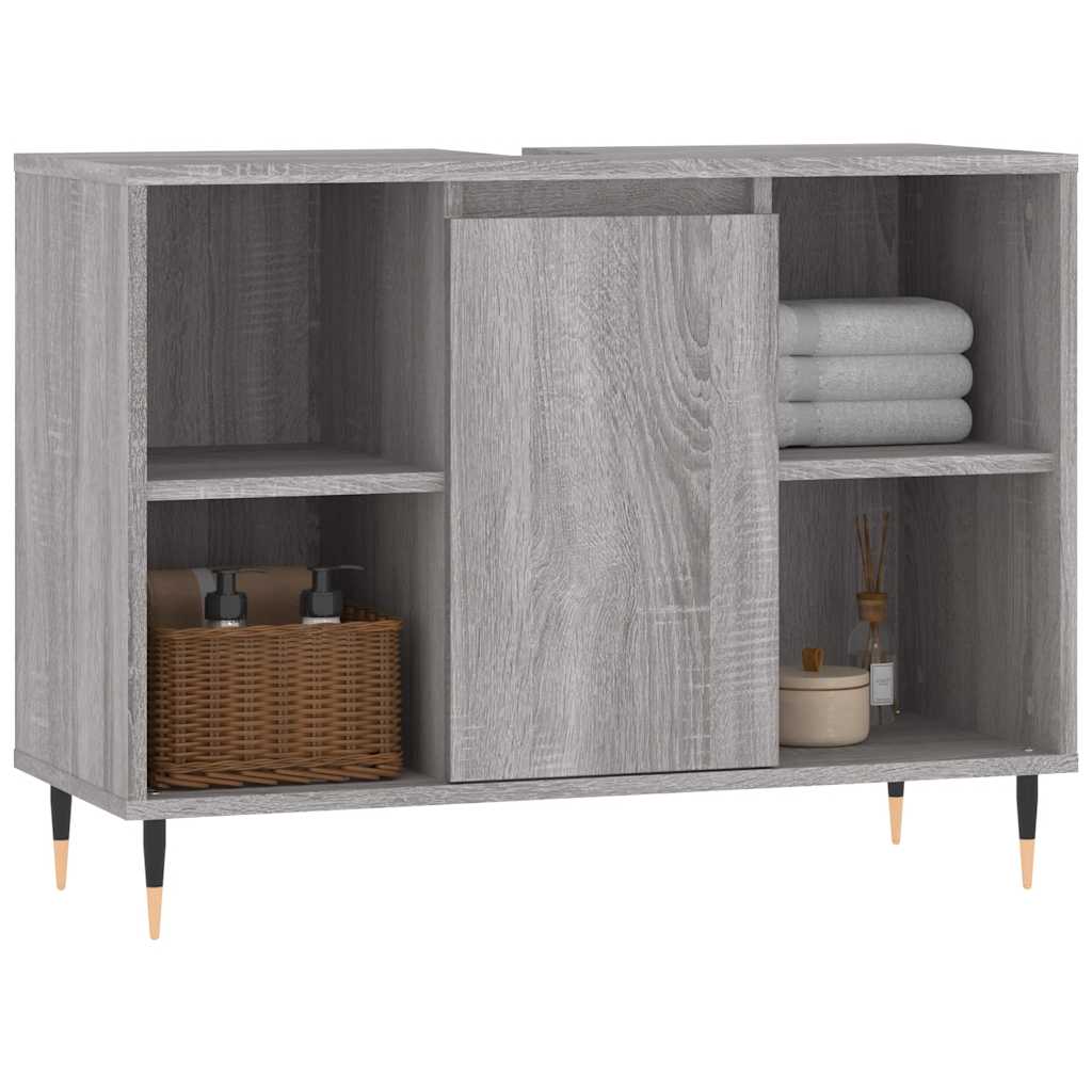 Bathroom Cabinet Grey Sonoma 80x33x60 cm Engineered Wood