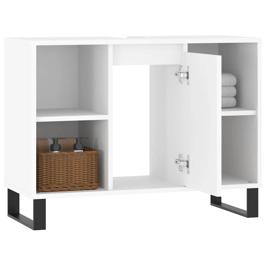 Bathroom Cabinet White 80x33x60 cm Engineered Wood