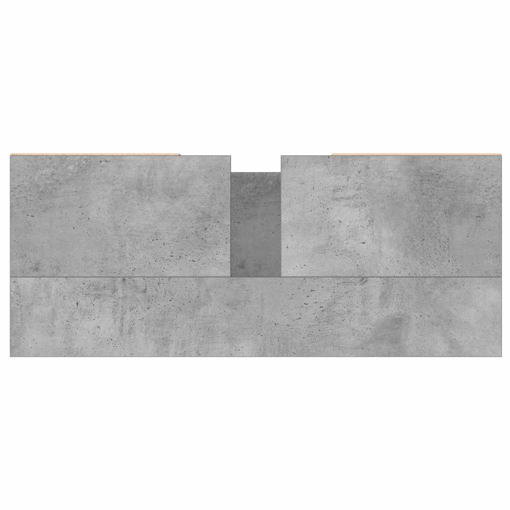 Bathroom Cabinet Concrete Grey 80x33x60 cm Engineered Wood