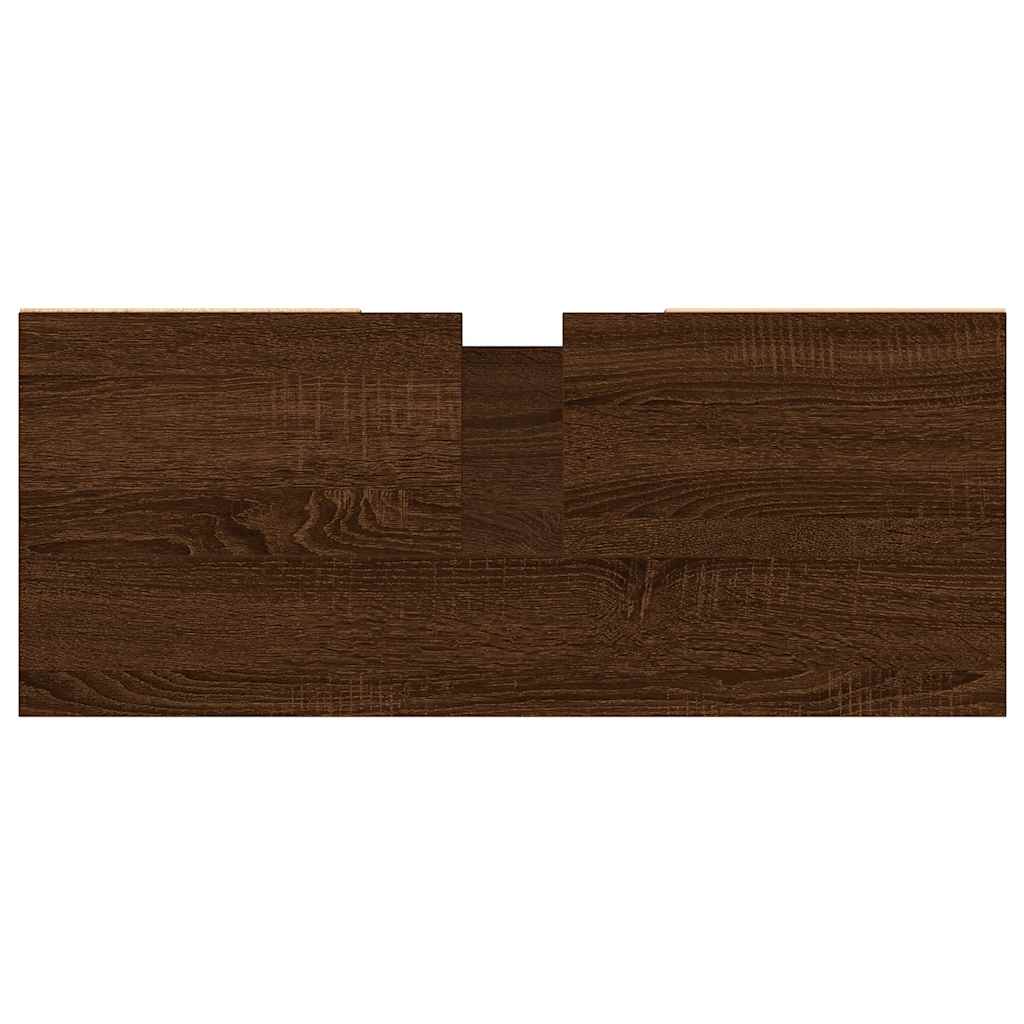 Bathroom Cabinet Brown Oak 80x33x60 cm Engineered Wood