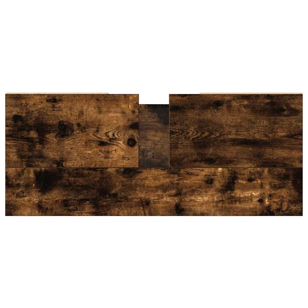 Bathroom Cabinet Smoked Oak 80x33x60 cm Engineered Wood