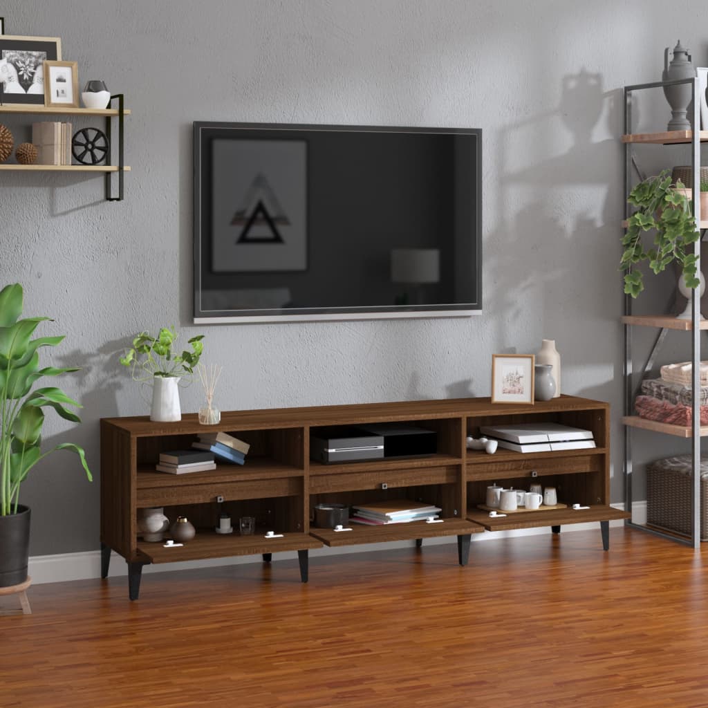 TV Cabinet Brown Oak 150x30x44.5 cm Engineered Wood