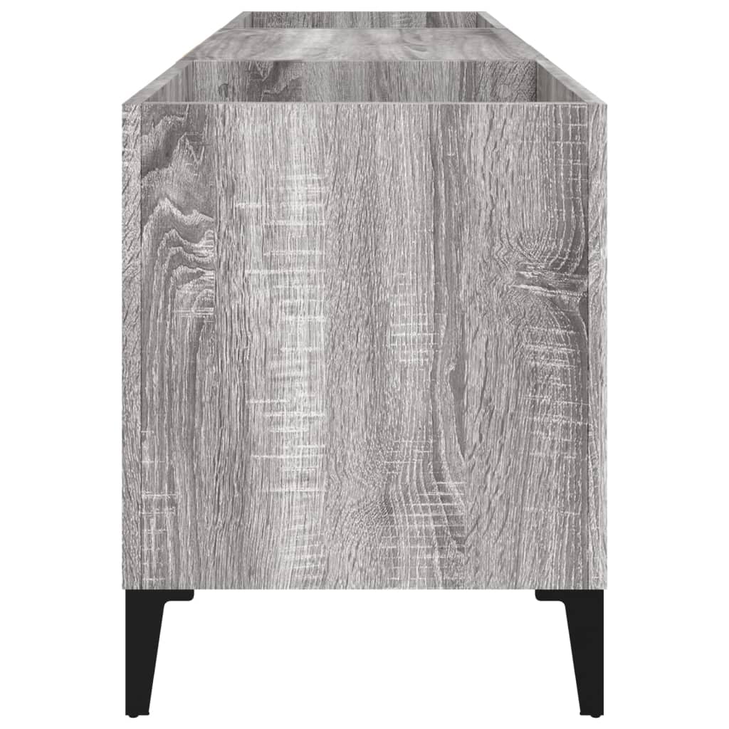 Record Cabinet Grey Sonoma 121x38x48 cm Engineered Wood