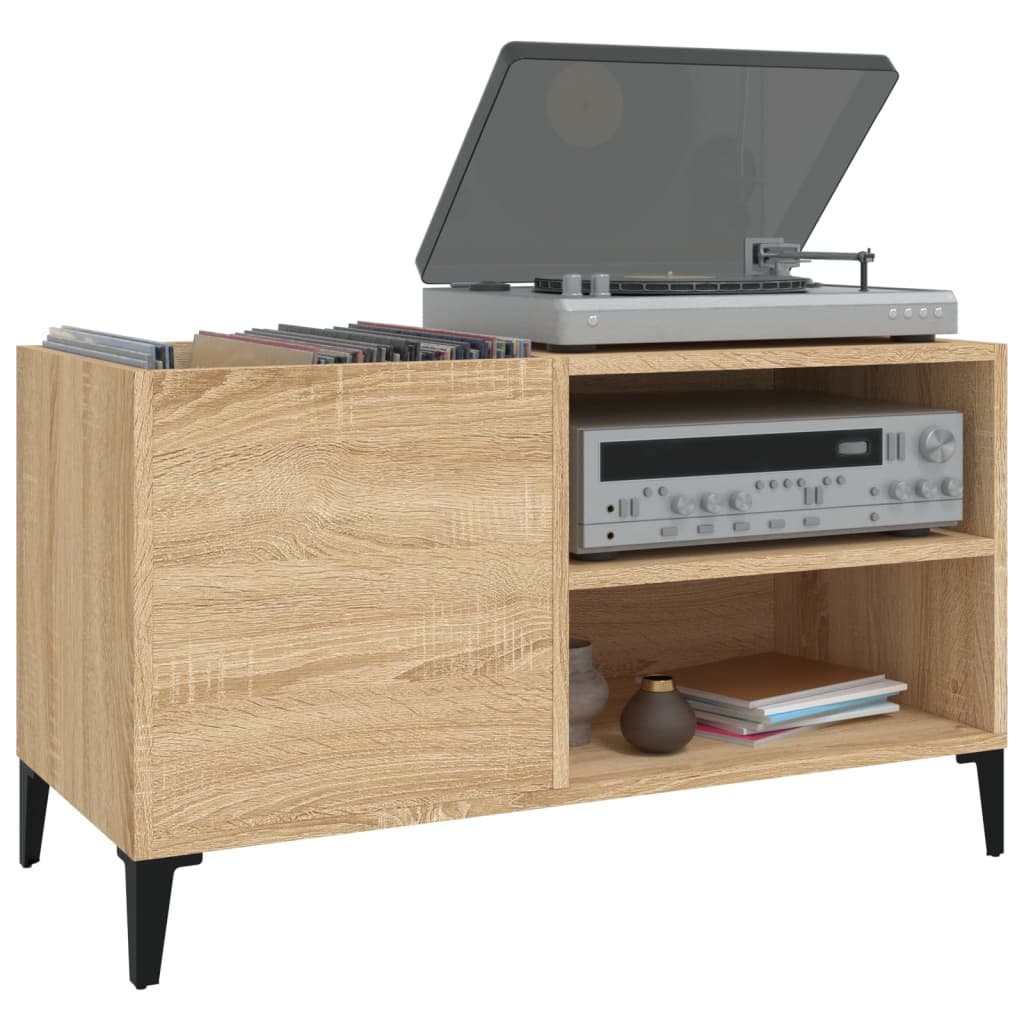 Record Cabinet Sonoma Oak 84.5x38x48 cm Engineered Wood
