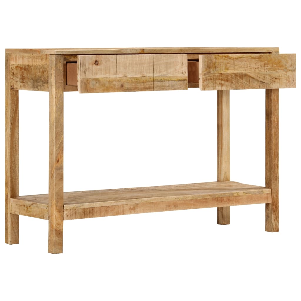 Console Table with 2 Drawers 110x35x75 cm Solid Wood Mango
