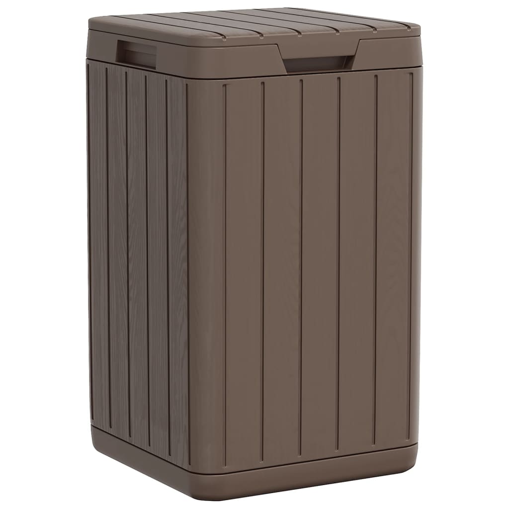 Outdoor Garbage Bin Brown 38x38x65 cm PP