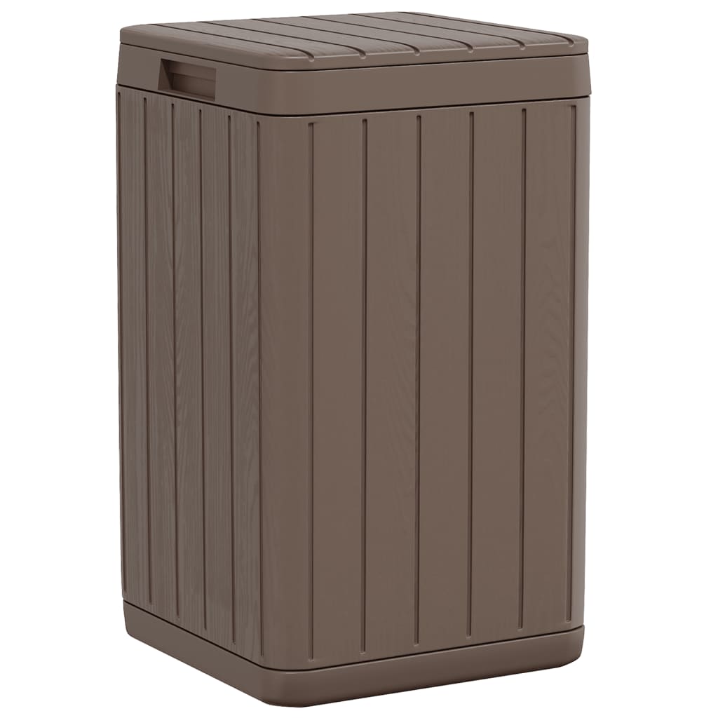 Outdoor Garbage Bin Brown 38x38x65 cm PP