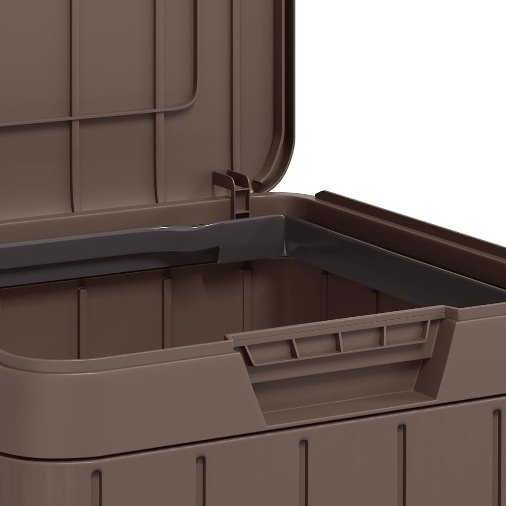 Outdoor Garbage Bin Brown 38x38x65 cm PP