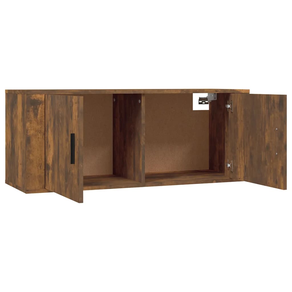 2 Piece TV Cabinet Set Smoked Oak Engineered Wood