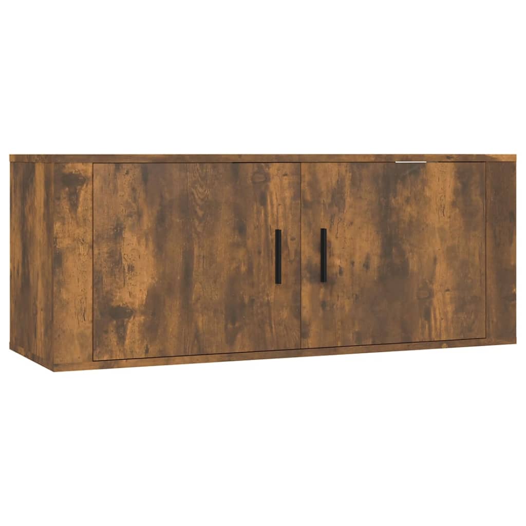 5 Piece TV Cabinet Set Smoked Oak Engineered Wood