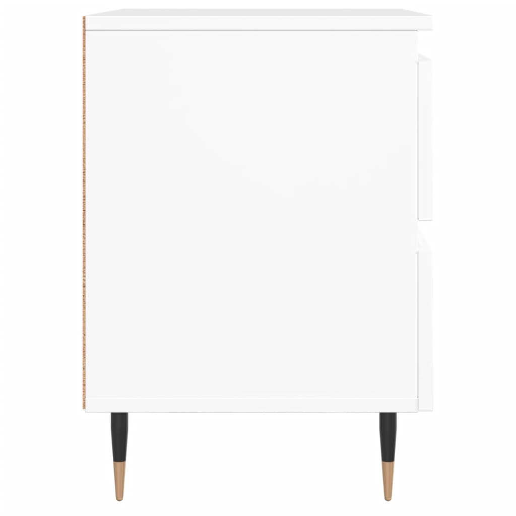 Bedside Cabinets 2 pcs White 40x35x50 cm Engineered Wood