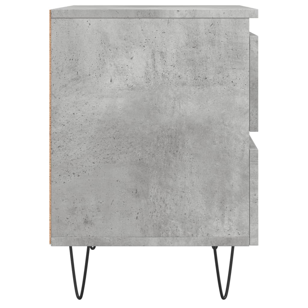 Bedside Cabinets 2 pcs Concrete Grey 40x35x50 cm Engineered Wood