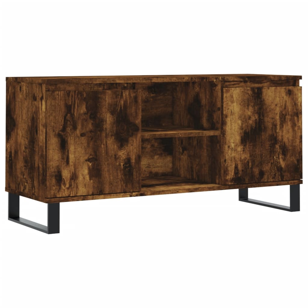 TV Cabinet Smoked Oak 104x35x50 cm Engineered Wood