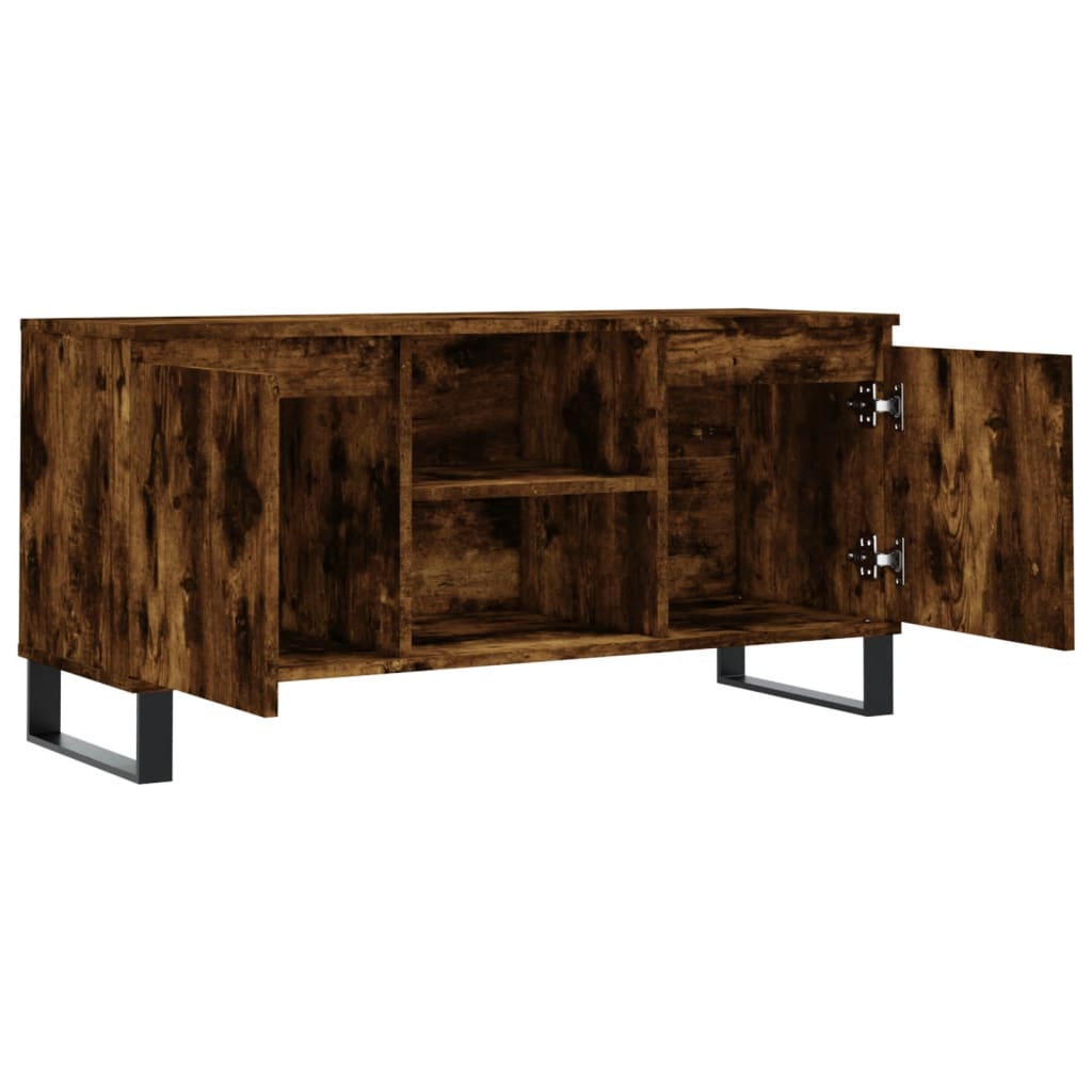TV Cabinet Smoked Oak 104x35x50 cm Engineered Wood