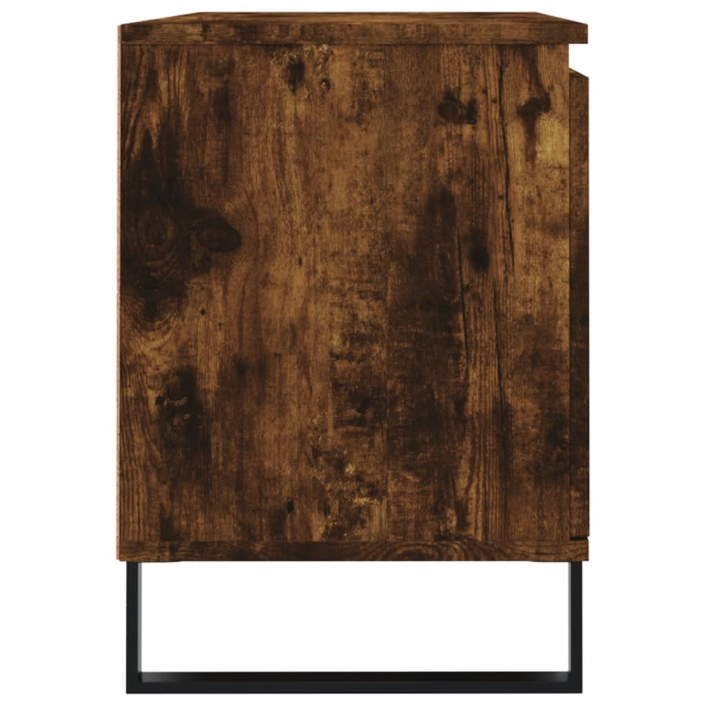 TV Cabinet Smoked Oak 104x35x50 cm Engineered Wood