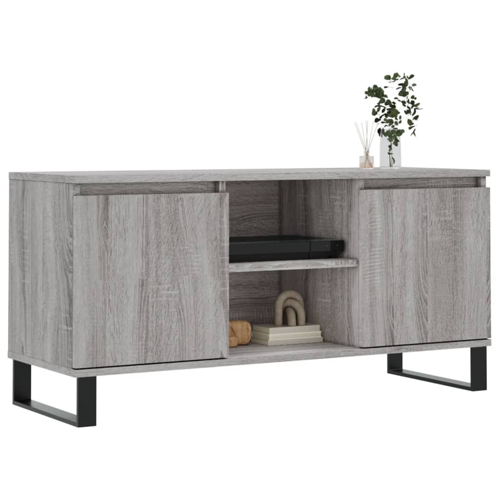 TV Cabinet Grey Sonoma 104x35x50 cm Engineered Wood