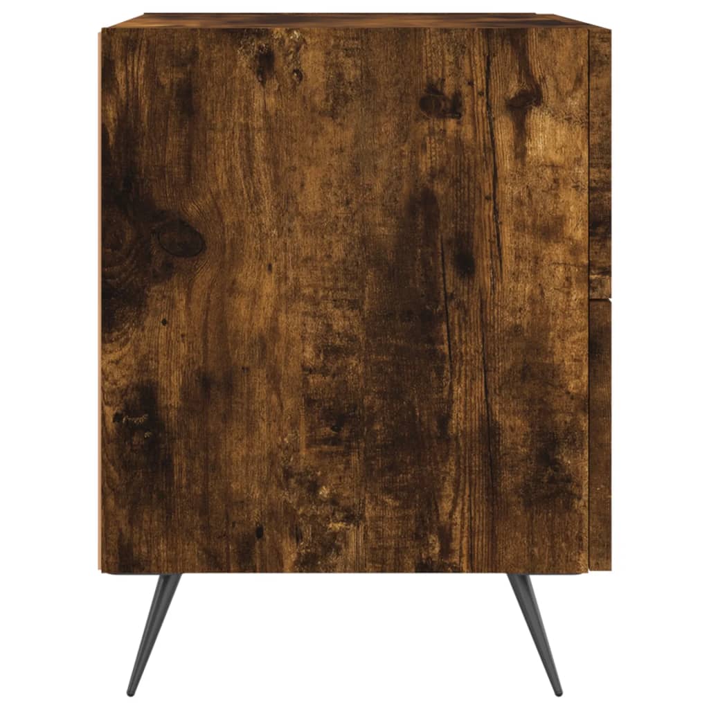 Bedside Cabinets 2 pcs Smoked Oak 40x35x47.5 cm Engineered Wood