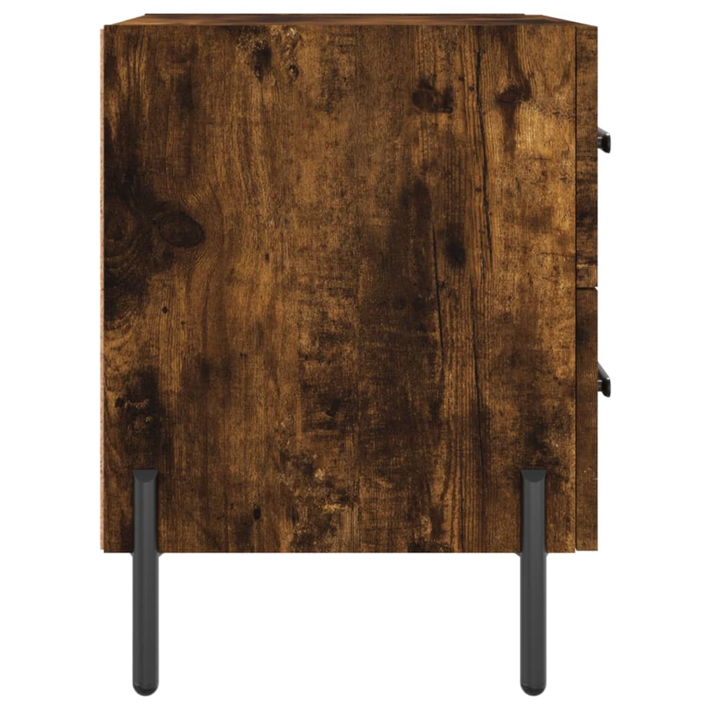 Bedside Cabinets 2 pcs Smoked Oak 40x35x47.5 cm Engineered Wood