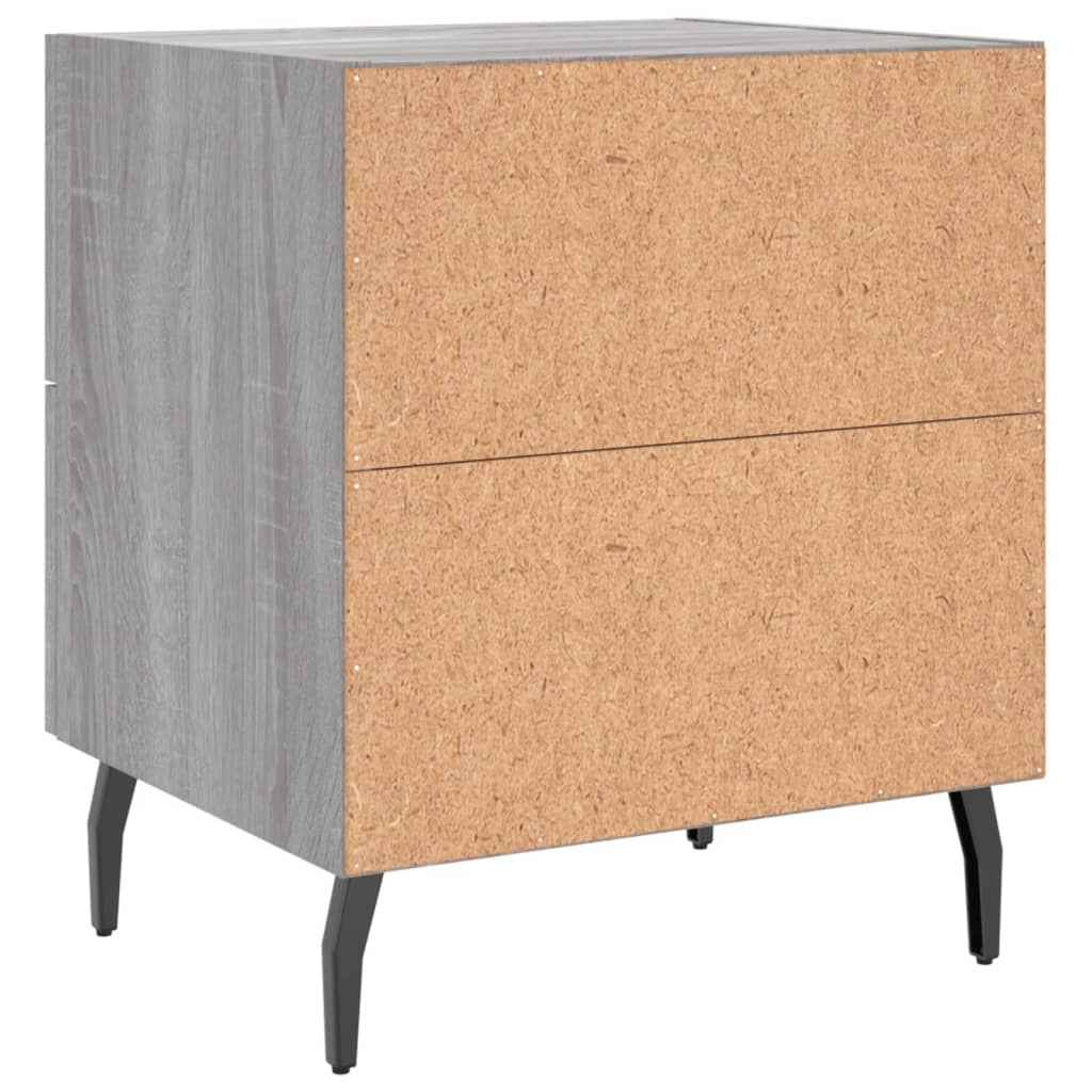 Bedside Cabinet Grey Sonoma 40x35x47.5 cm Engineered Wood