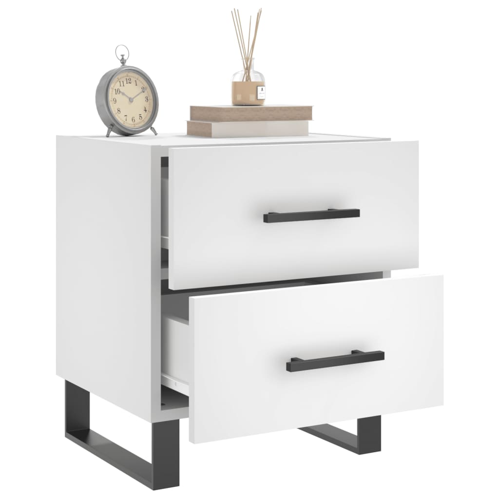 Bedside Cabinets 2 pcs White 40x35x47.5 cm Engineered Wood