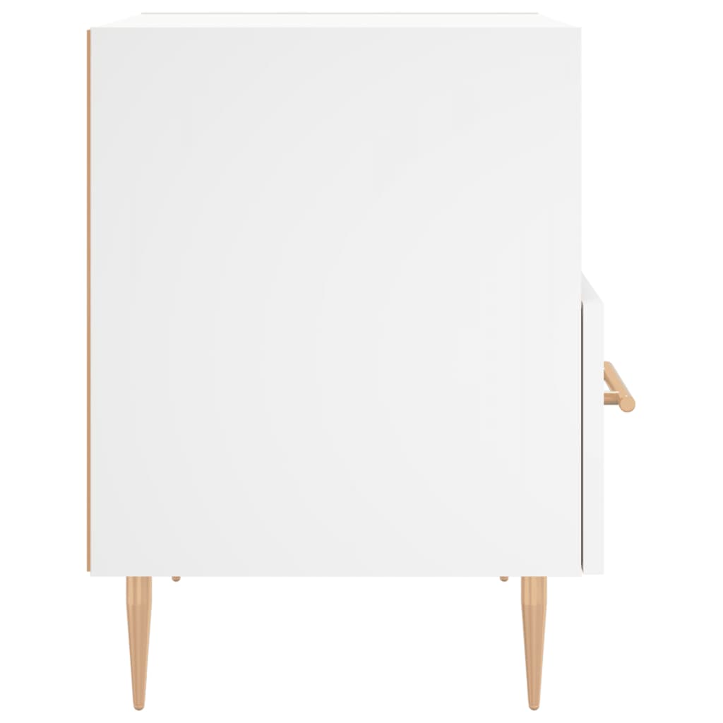 Bedside Cabinet White 40x35x47.5 cm Engineered Wood