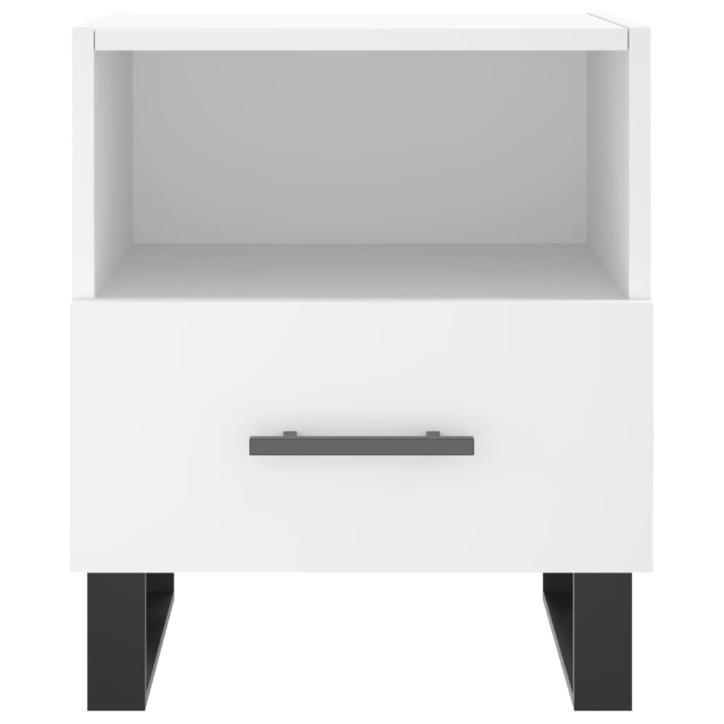 Bedside Cabinet White 40x35x47.5 cm Engineered Wood