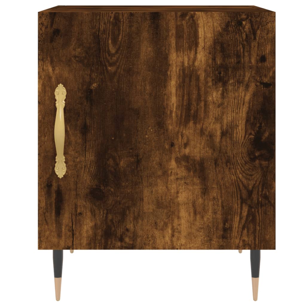 Bedside Cabinets 2 pcs Smoked Oak 40x40x50 cm Engineered Wood