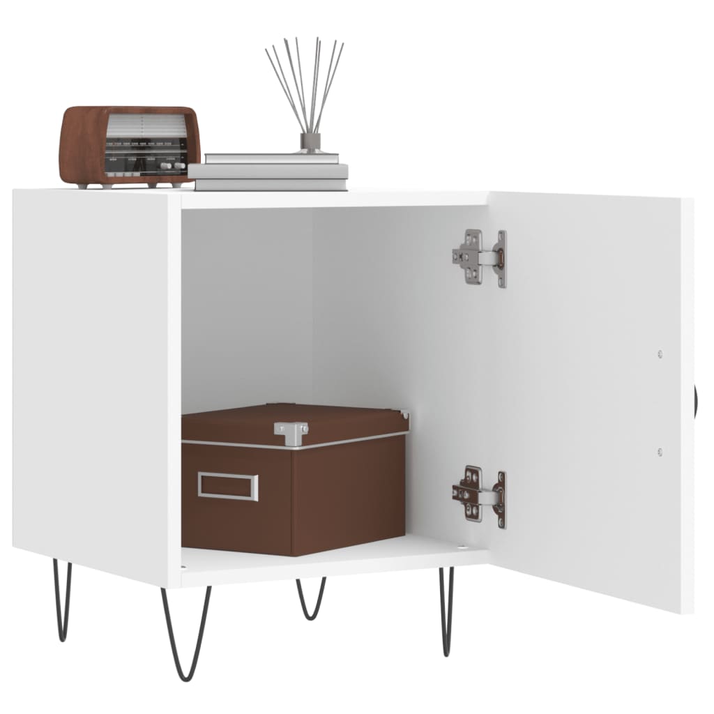 Bedside Cabinet White 40x40x50 cm Engineered Wood