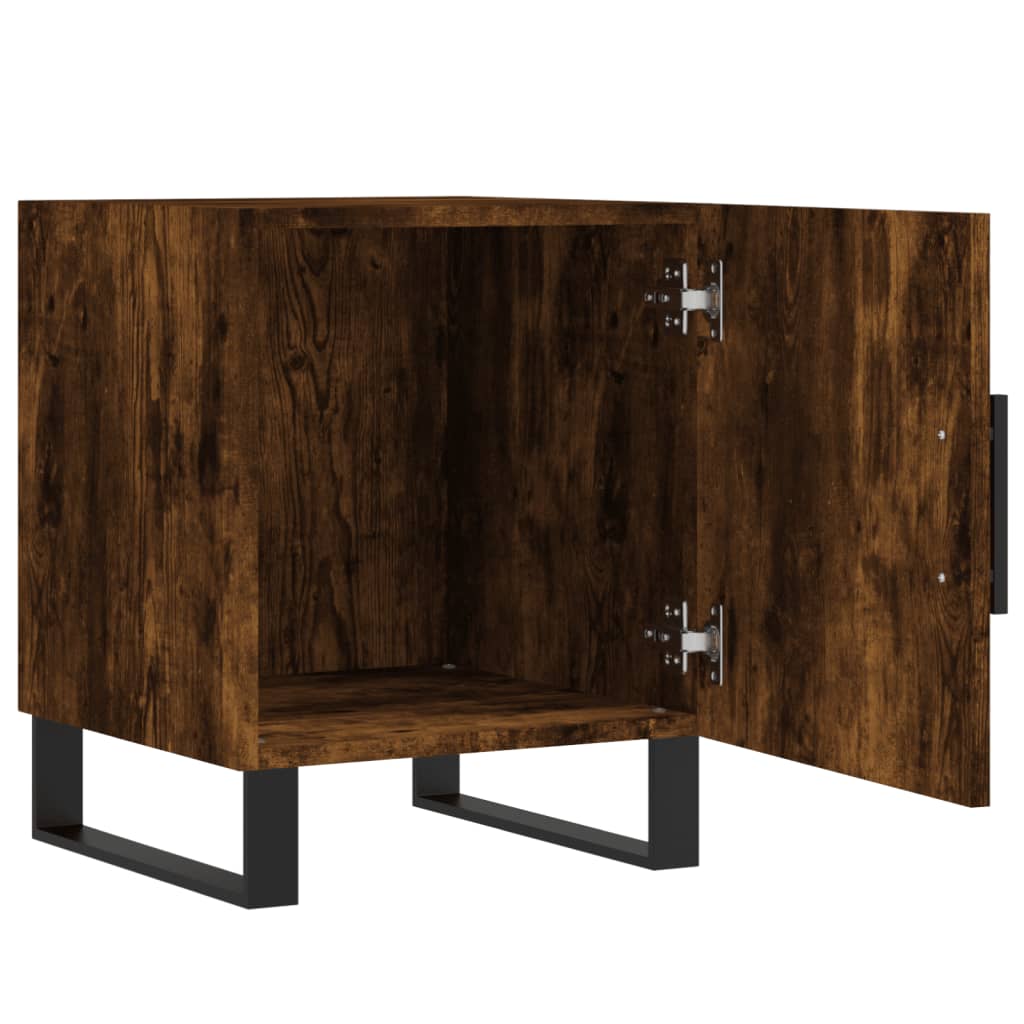 Bedside Cabinet Smoked Oak 40x40x50 cm Engineered Wood