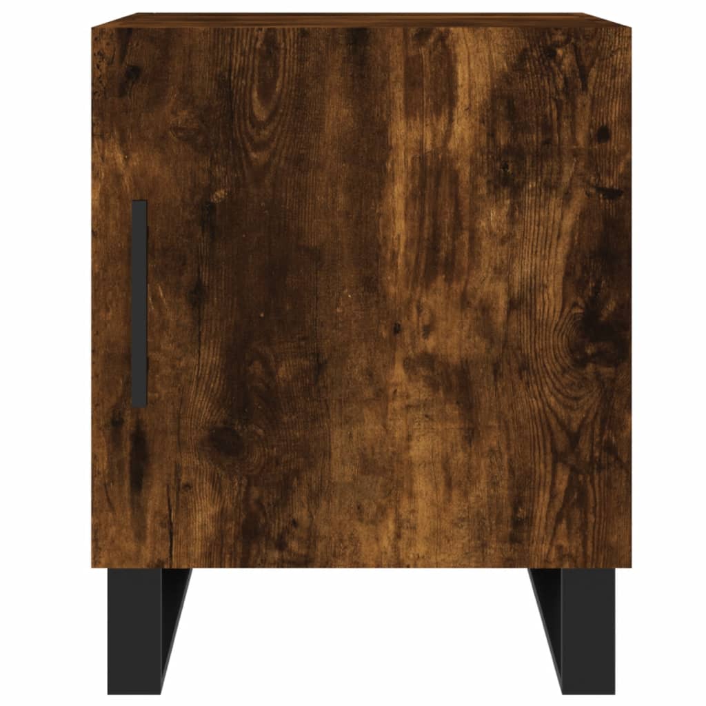 Bedside Cabinet Smoked Oak 40x40x50 cm Engineered Wood
