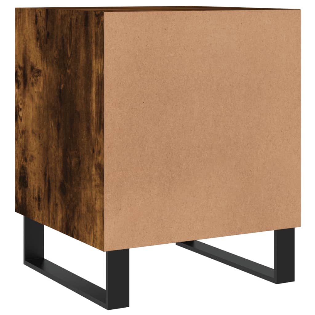 Bedside Cabinet Smoked Oak 40x40x50 cm Engineered Wood