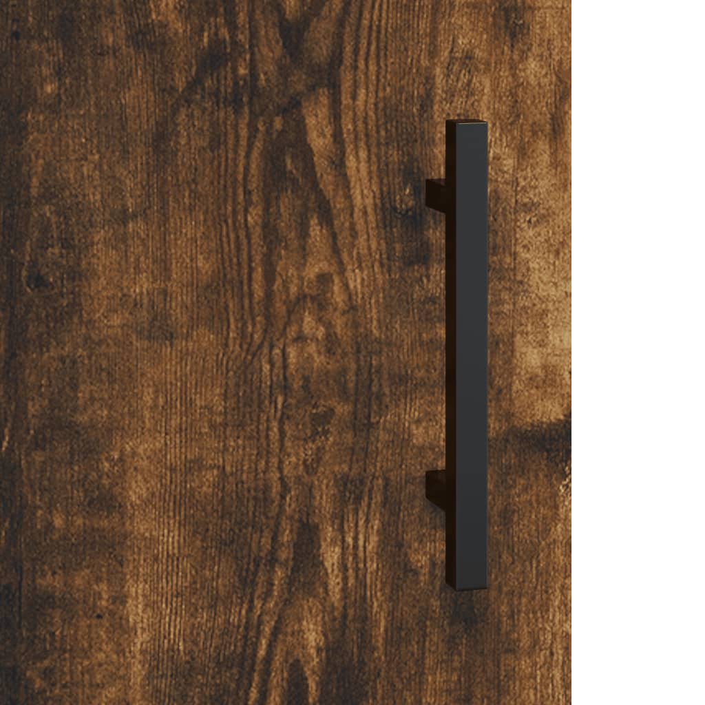 Bedside Cabinet Smoked Oak 40x40x50 cm Engineered Wood