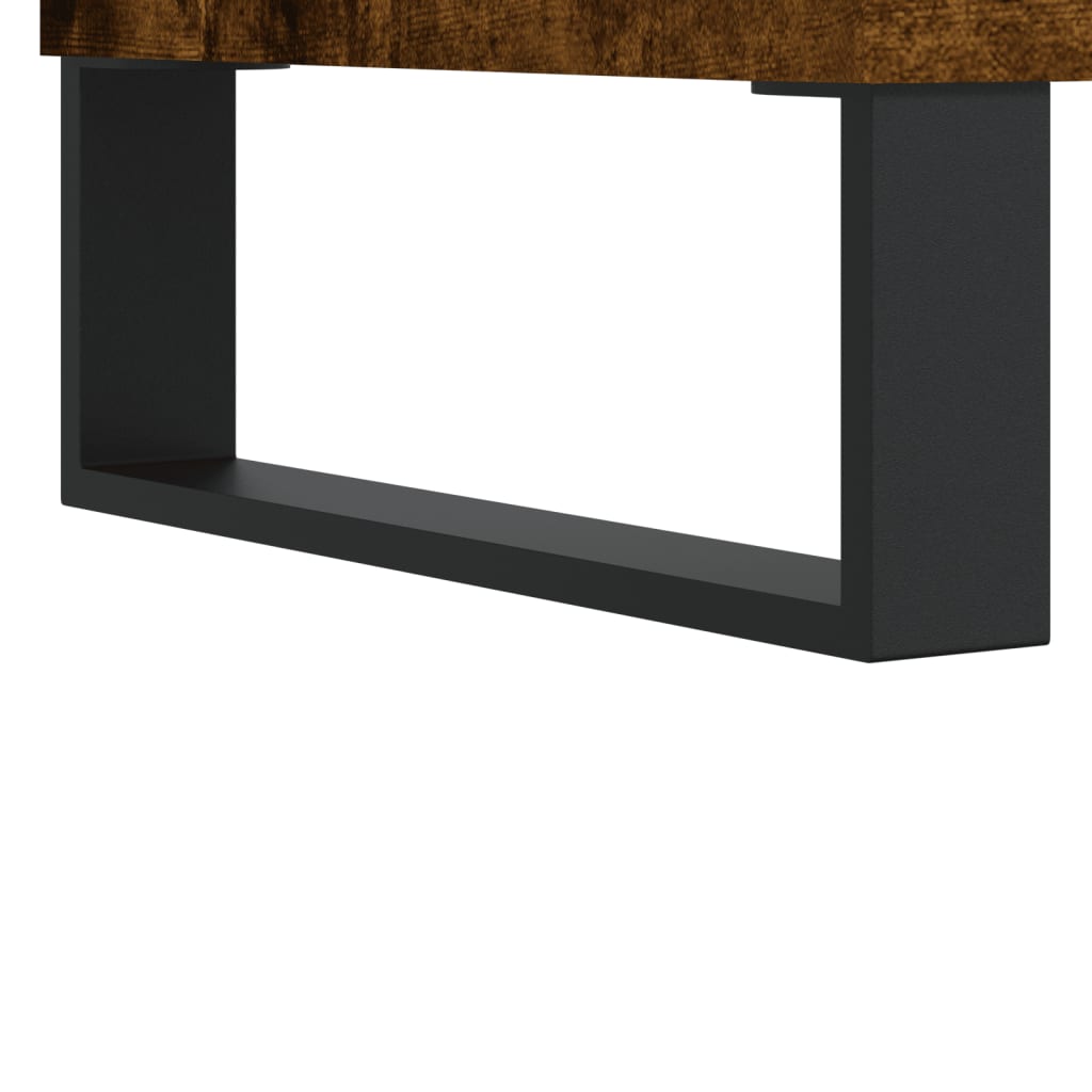 Bedside Cabinet Smoked Oak 40x40x50 cm Engineered Wood