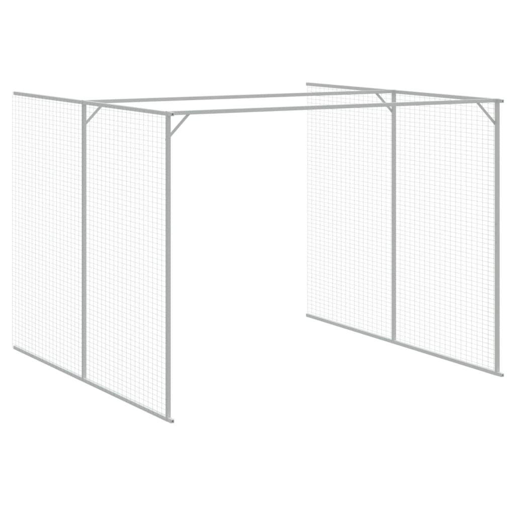 Dog House with Run Anthracite 214x1273x181 cm Galvanised Steel