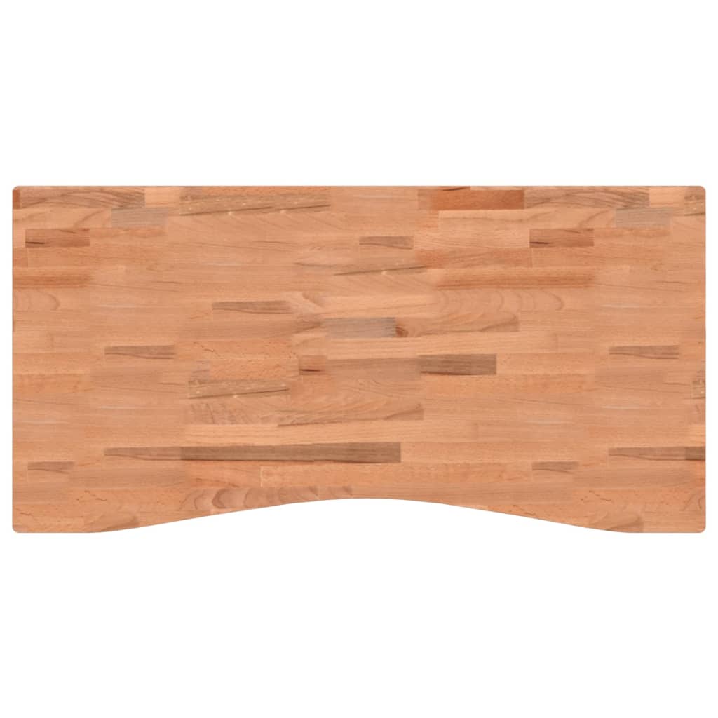 Desk Top 110x(50-55)x2.5 cm Solid Wood Beech