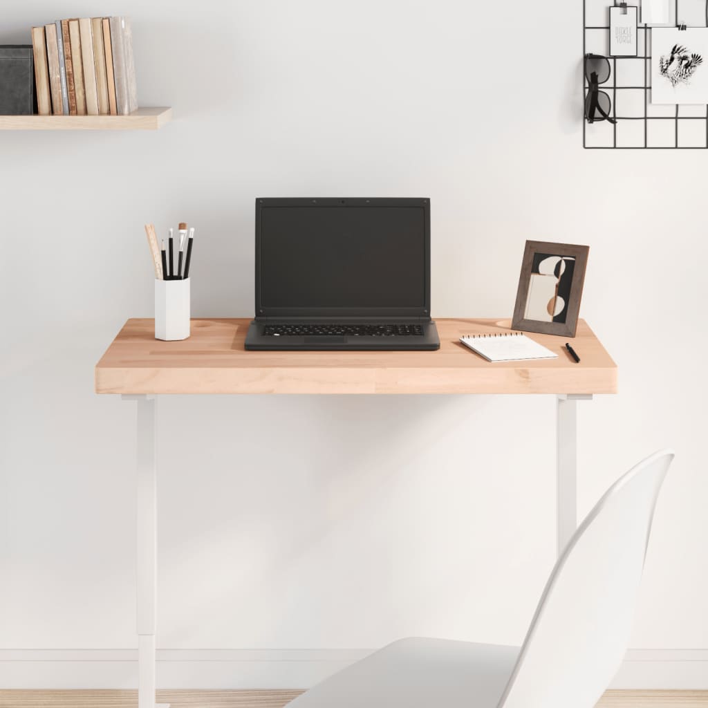 Desk Top 80x40x4 cm Solid Wood Beech