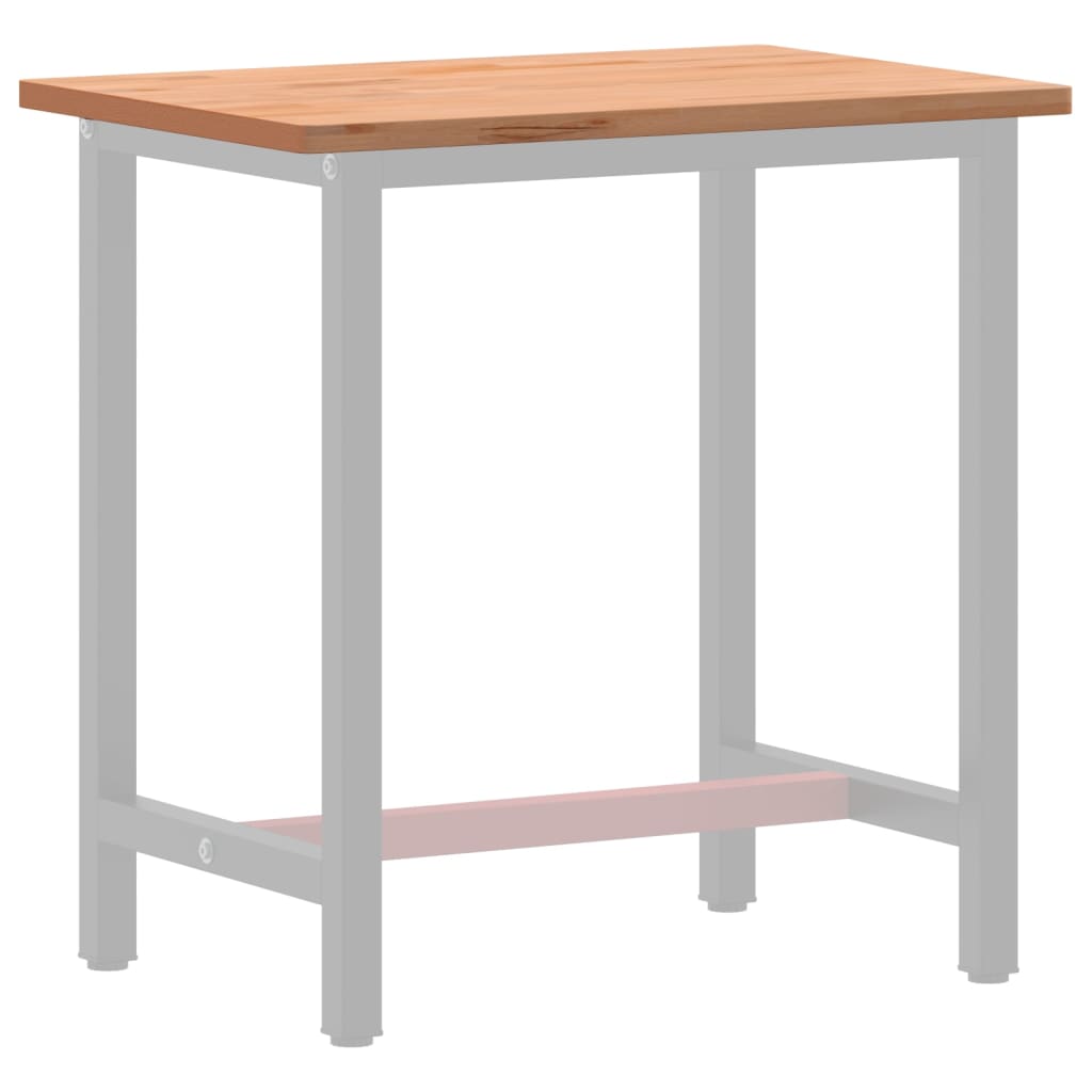 Desk Top 80x55x2.5 cm Solid Wood Beech