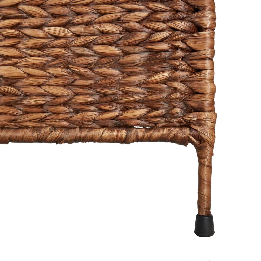 Room Divider 5-Panel Brown 205x180 cm Water Hyacinth