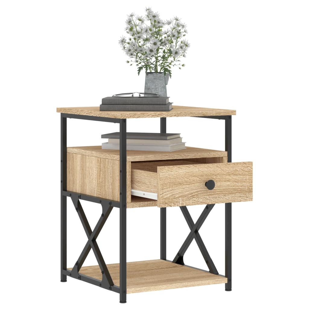 Bedside Cabinet Sonoma Oak 40x42x55 cm Engineered Wood
