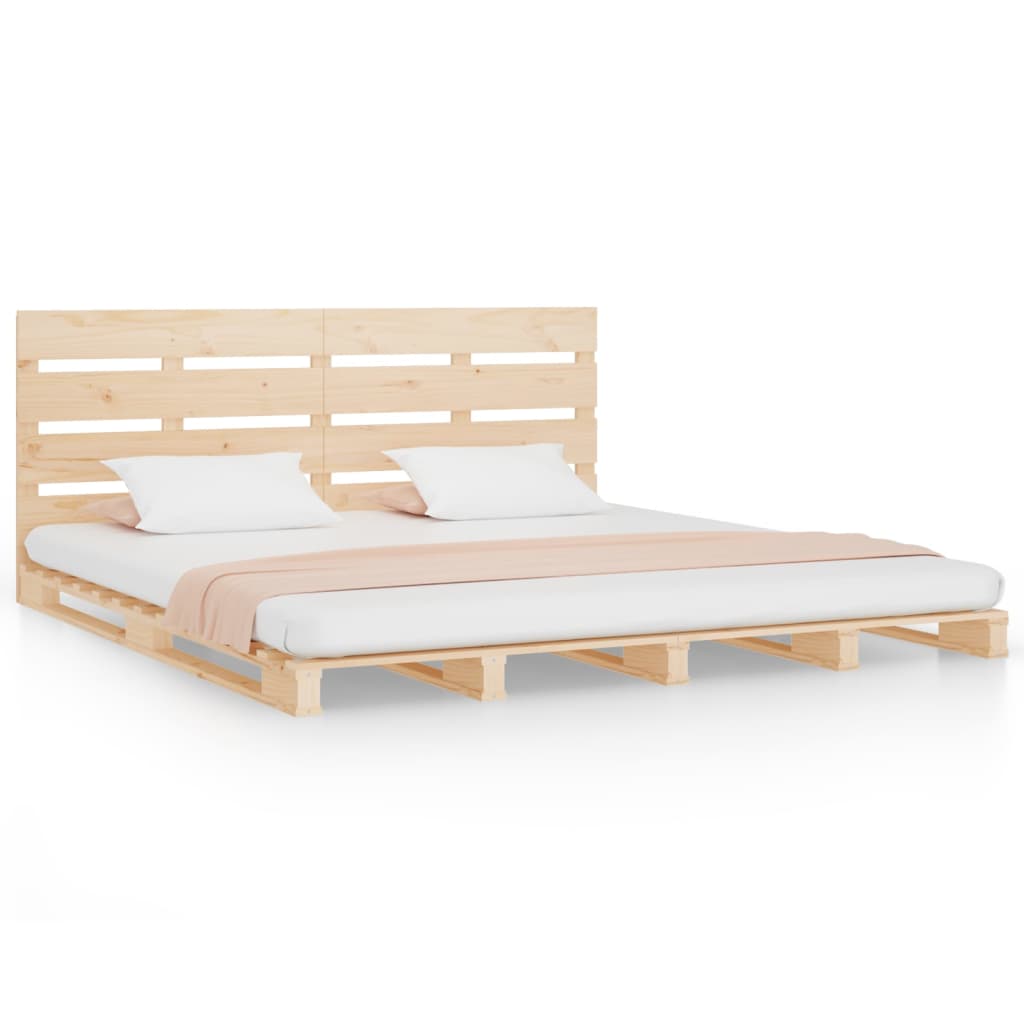 Bed Frame without Mattress 120x190cm Solid Wood Pine Small Double