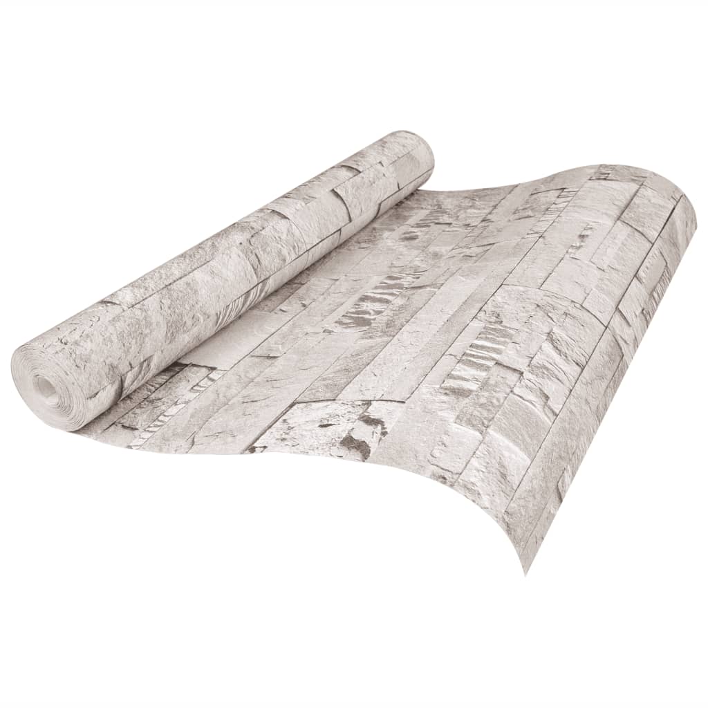 Wallpaper 3D Stone Look Cream 10x0.53 m Non-woven