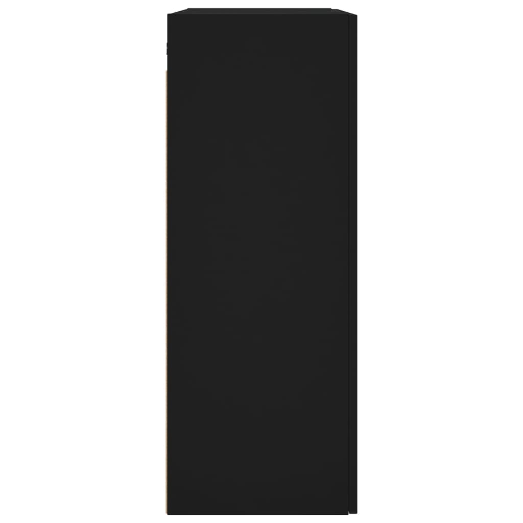 Wall Mounted Cabinet Black 69.5x34x90 cm