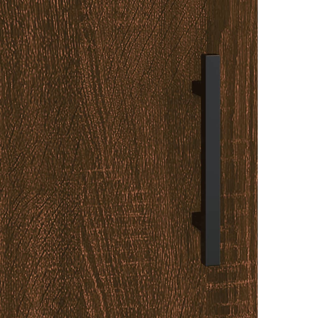 Wall Mounted Cabinet Brown Oak 69.5x34x90 cm